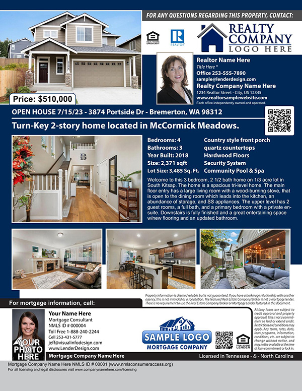 Mortgage Open House Flyer - Listing Flyer