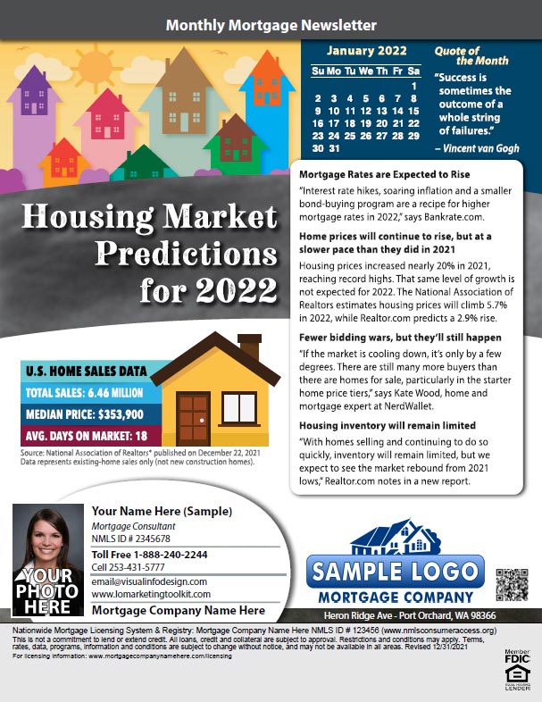 Monthly Mortgage Marketing Newsletter