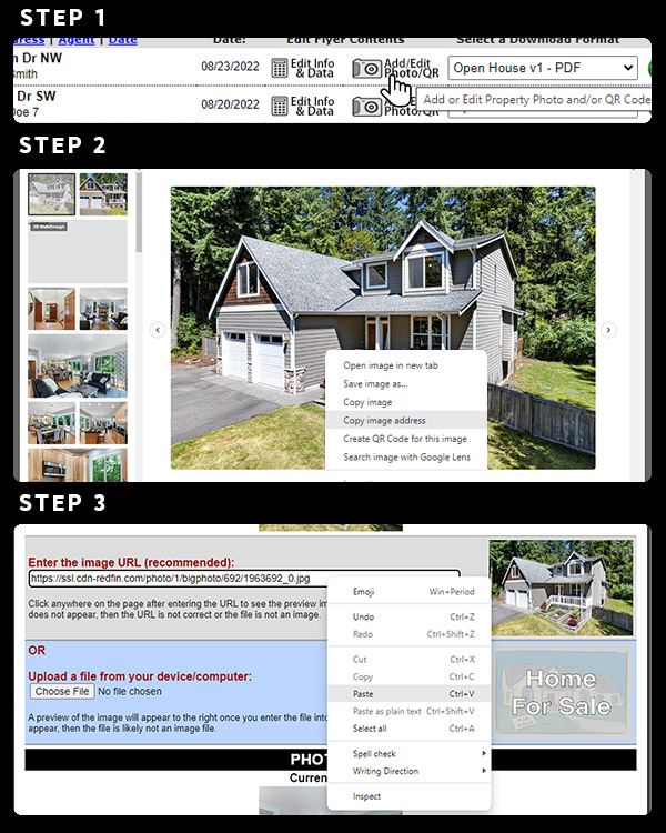 Mortgage Open House Flyer - Adding Photos