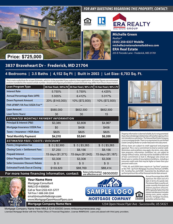 Mortgage Open House Flyer - Realtor Approved